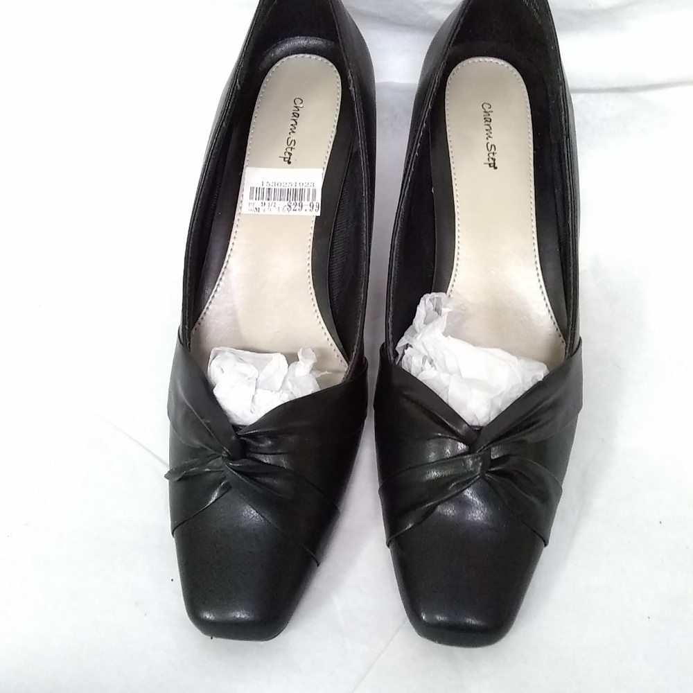 Charm Step CS  Women's Shoes TEMPEST Black  2" Heel Pump STYL 40~6551 SZ 9.5M